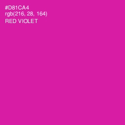 #D81CA4 - Red Violet Color Image