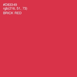 #D83349 - Brick Red Color Image
