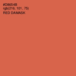 #D8654B - Red Damask Color Image