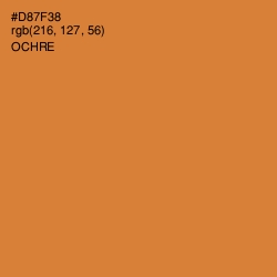 #D87F38 - Ochre Color Image