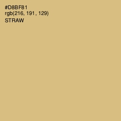 #D8BF81 - Straw Color Image