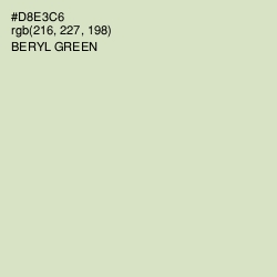 #D8E3C6 - Beryl Green Color Image