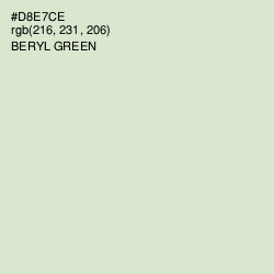 #D8E7CE - Beryl Green Color Image