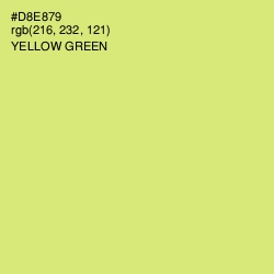 #D8E879 - Yellow Green Color Image