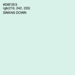 #D8F2E9 - Swans Down Color Image