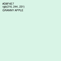 #D8F4E7 - Granny Apple Color Image