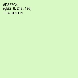 #D8F8C4 - Tea Green Color Image