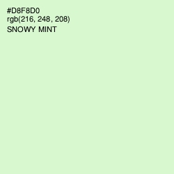 #D8F8D0 - Snowy Mint Color Image