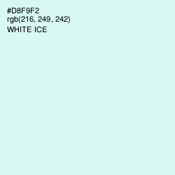 #D8F9F2 - White Ice Color Image