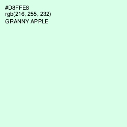 #D8FFE8 - Granny Apple Color Image