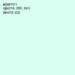 #D8FFF1 - White Ice Color Image