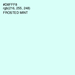 #D8FFF8 - Frosted Mint Color Image