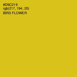 #D9C219 - Bird Flower Color Image