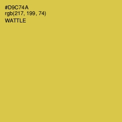 #D9C74A - Wattle Color Image
