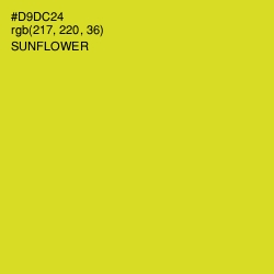 #D9DC24 - Sunflower Color Image