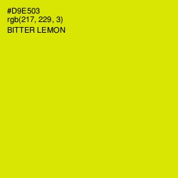 #D9E503 - Bitter Lemon Color Image