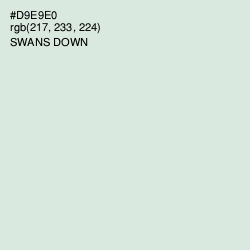 #D9E9E0 - Swans Down Color Image