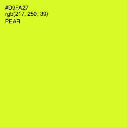 #D9FA27 - Pear Color Image