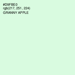 #D9FBE0 - Granny Apple Color Image