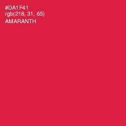 #DA1F41 - Amaranth Color Image