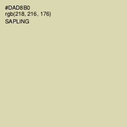 #DAD8B0 - Sapling Color Image