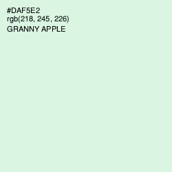 #DAF5E2 - Granny Apple Color Image