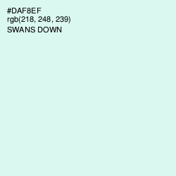 #DAF8EF - Swans Down Color Image