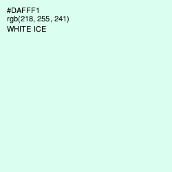 #DAFFF1 - White Ice Color Image