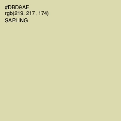 #DBD9AE - Sapling Color Image