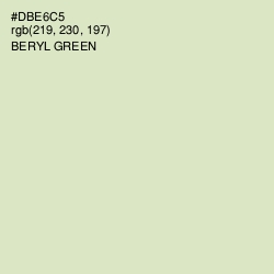 #DBE6C5 - Beryl Green Color Image