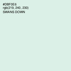 #DBF0E6 - Swans Down Color Image