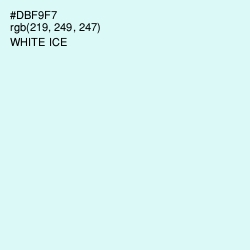 #DBF9F7 - White Ice Color Image