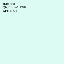 #DBFBF3 - White Ice Color Image