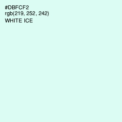 #DBFCF2 - White Ice Color Image