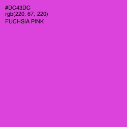 #DC43DC - Fuchsia Pink Color Image