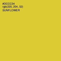 #DCCC34 - Sunflower Color Image