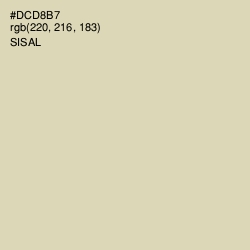 #DCD8B7 - Sisal Color Image