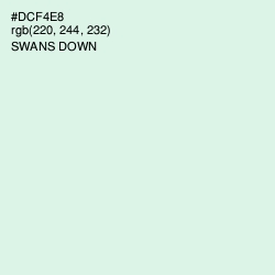 #DCF4E8 - Swans Down Color Image