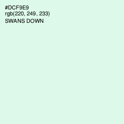 #DCF9E9 - Swans Down Color Image