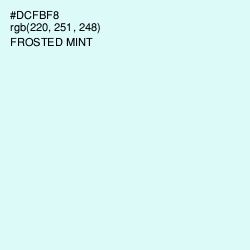 #DCFBF8 - Frosted Mint Color Image