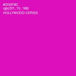 #DD0FBC - Hollywood Cerise Color Image