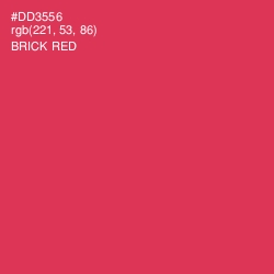 #DD3556 - Brick Red Color Image