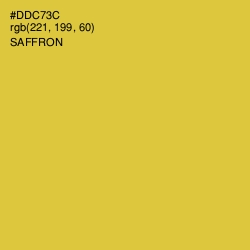 #DDC73C - Saffron Color Image