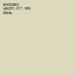 #DDD9BD - Sisal Color Image