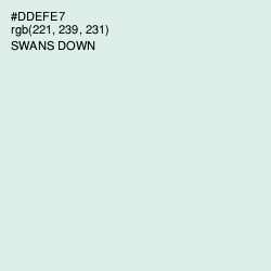 #DDEFE7 - Swans Down Color Image