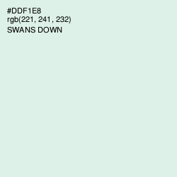 #DDF1E8 - Swans Down Color Image