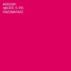 #DE005F - Razzmatazz Color Image