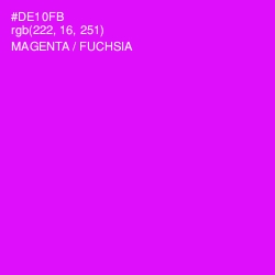 #DE10FB - Magenta / Fuchsia Color Image