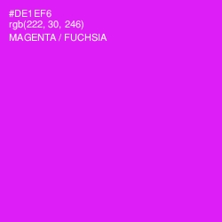 #DE1EF6 - Magenta / Fuchsia Color Image