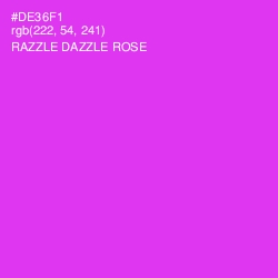 #DE36F1 - Razzle Dazzle Rose Color Image